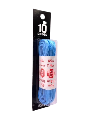 10 Seconds ® Athletic Oval Athletic Laces | Carolina Blue - Blister Pack