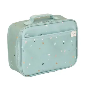 3 Sprouts Lunch Bag Recycled Fabric - Terrazzo Green