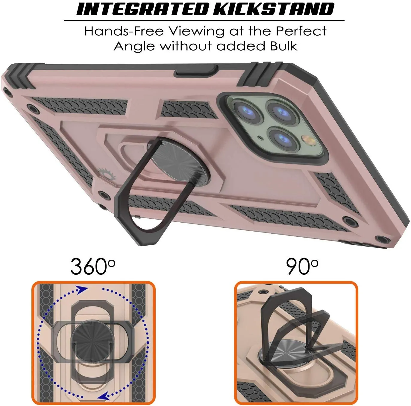 Apple iPhone 11 Pro Max Punkcase ArmorShield Military Style Case Rose-Gold