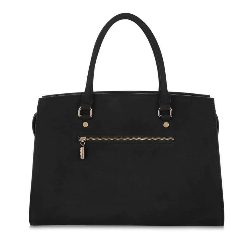 Aricia Black Vegan Laptop Bag