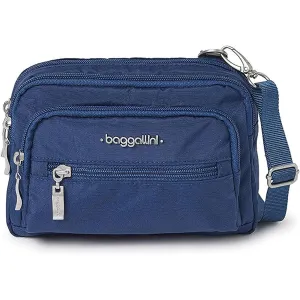 Baggallini Triple Zip bag, dark blue