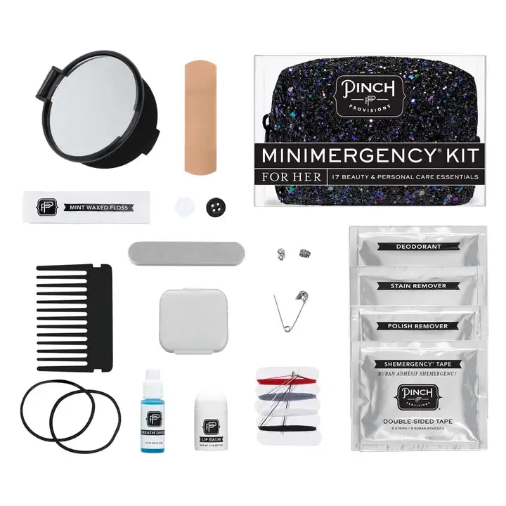 Black Glitter Bomb Minimergency Kit