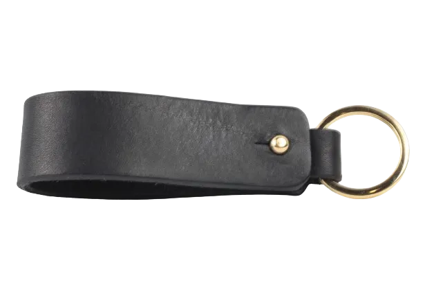 Black Leather Keychain Holder | Key Ring Belt Holders