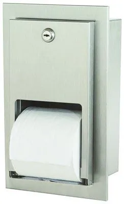 Bradley Toilet Tissue Holder' Dual Roll' Recessed