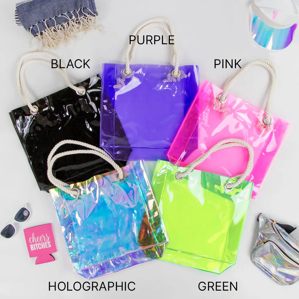 Bridesmaid Tote - Personalized Bachelorette Final Fiesta Neon  Waterproof Bags