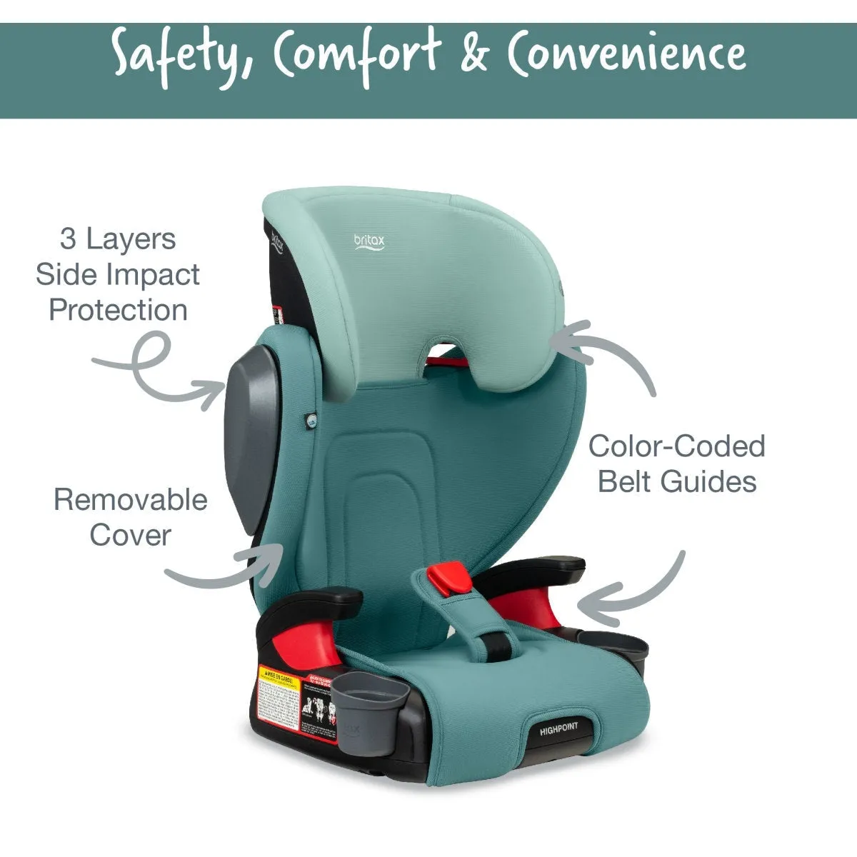 Britax Highpoint Backless Belt-Positioning Booster Seat with Safewash - Damaged Box