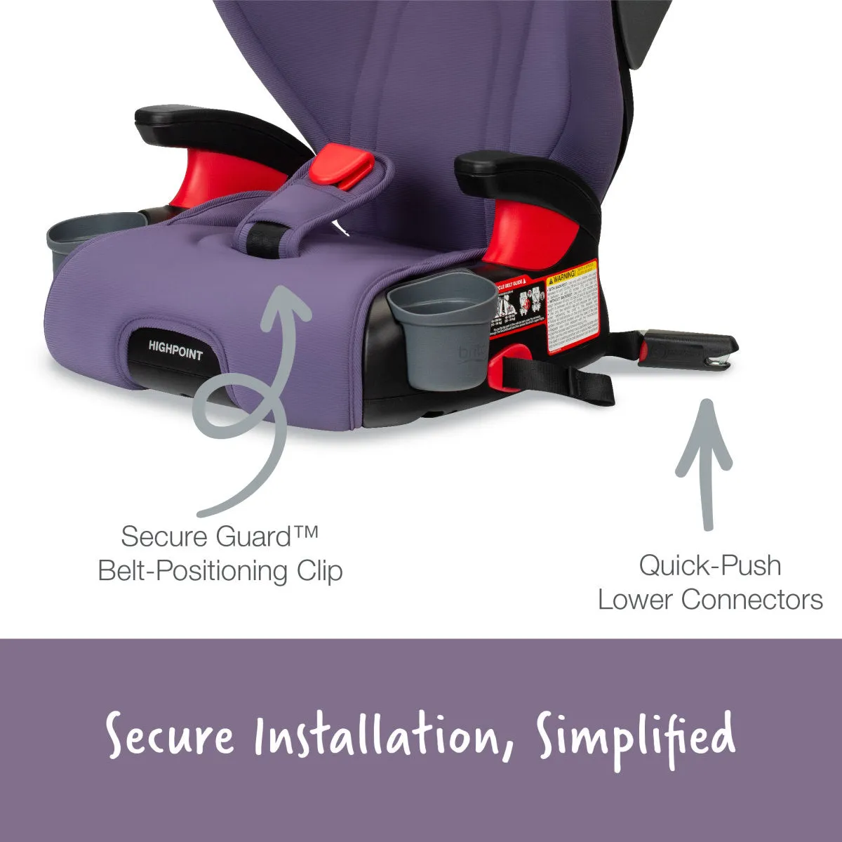 Britax Highpoint Backless Belt-Positioning Booster Seat with Safewash - Damaged Box