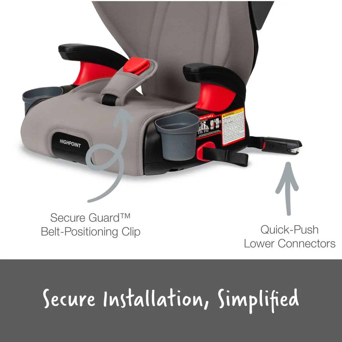 Britax Highpoint Backless Belt-Positioning Booster Seat with Safewash - Damaged Box