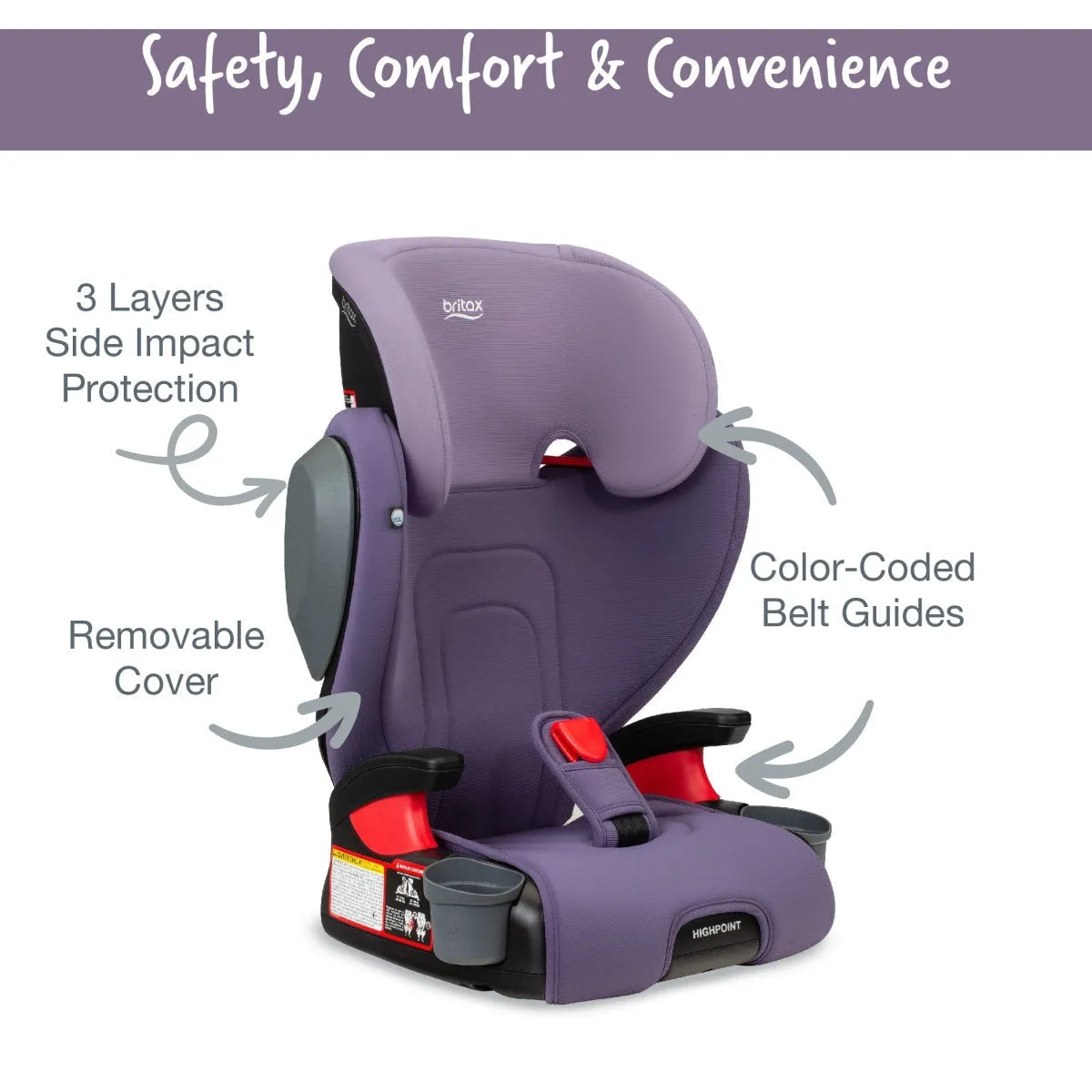 Britax Highpoint Backless Belt-Positioning Booster Seat with Safewash - Damaged Box