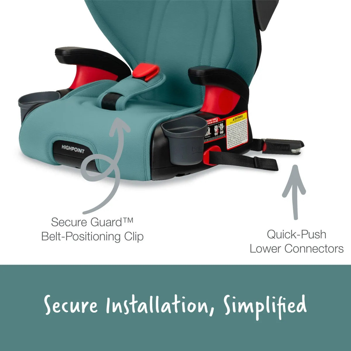 Britax Highpoint Backless Belt-Positioning Booster Seat with Safewash - Damaged Box