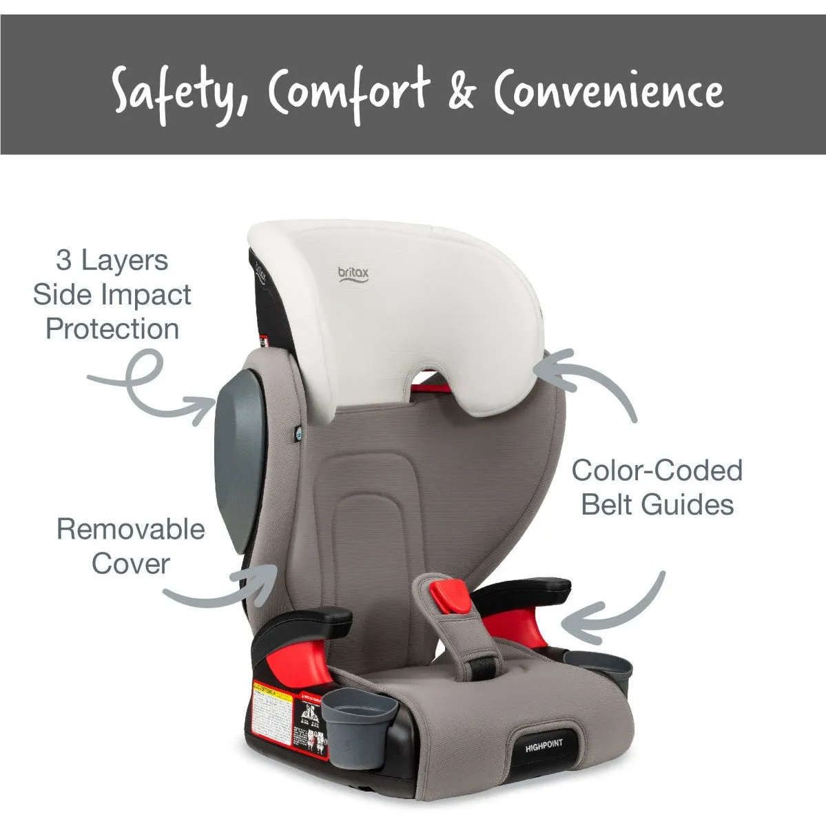 Britax Highpoint Backless Belt-Positioning Booster Seat with Safewash - Damaged Box