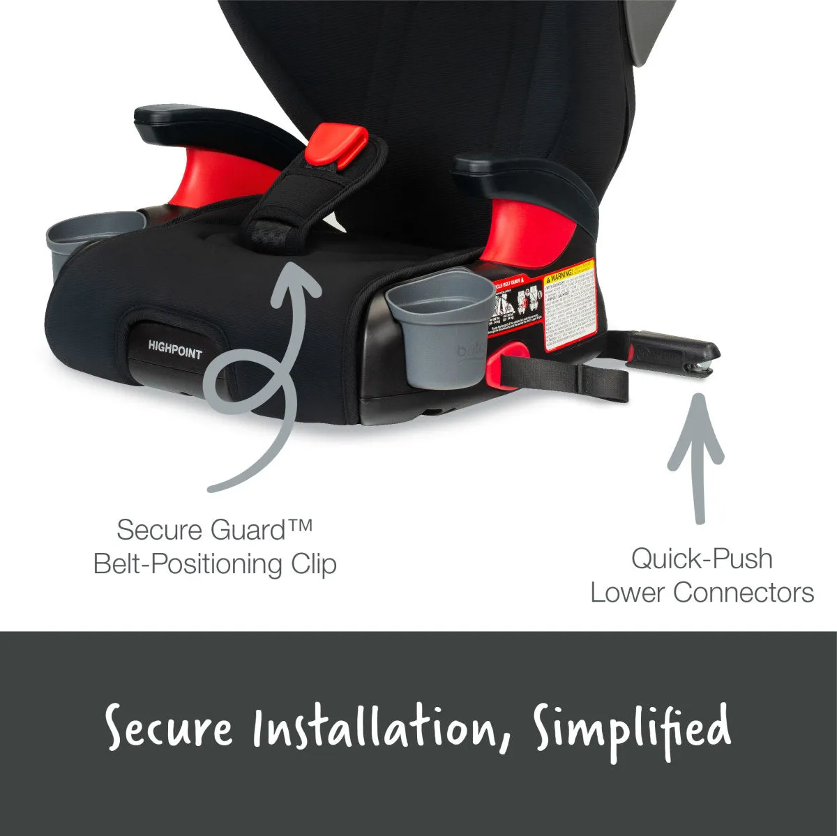 Britax Highpoint Backless Belt-Positioning Booster Seat with Safewash - Damaged Box