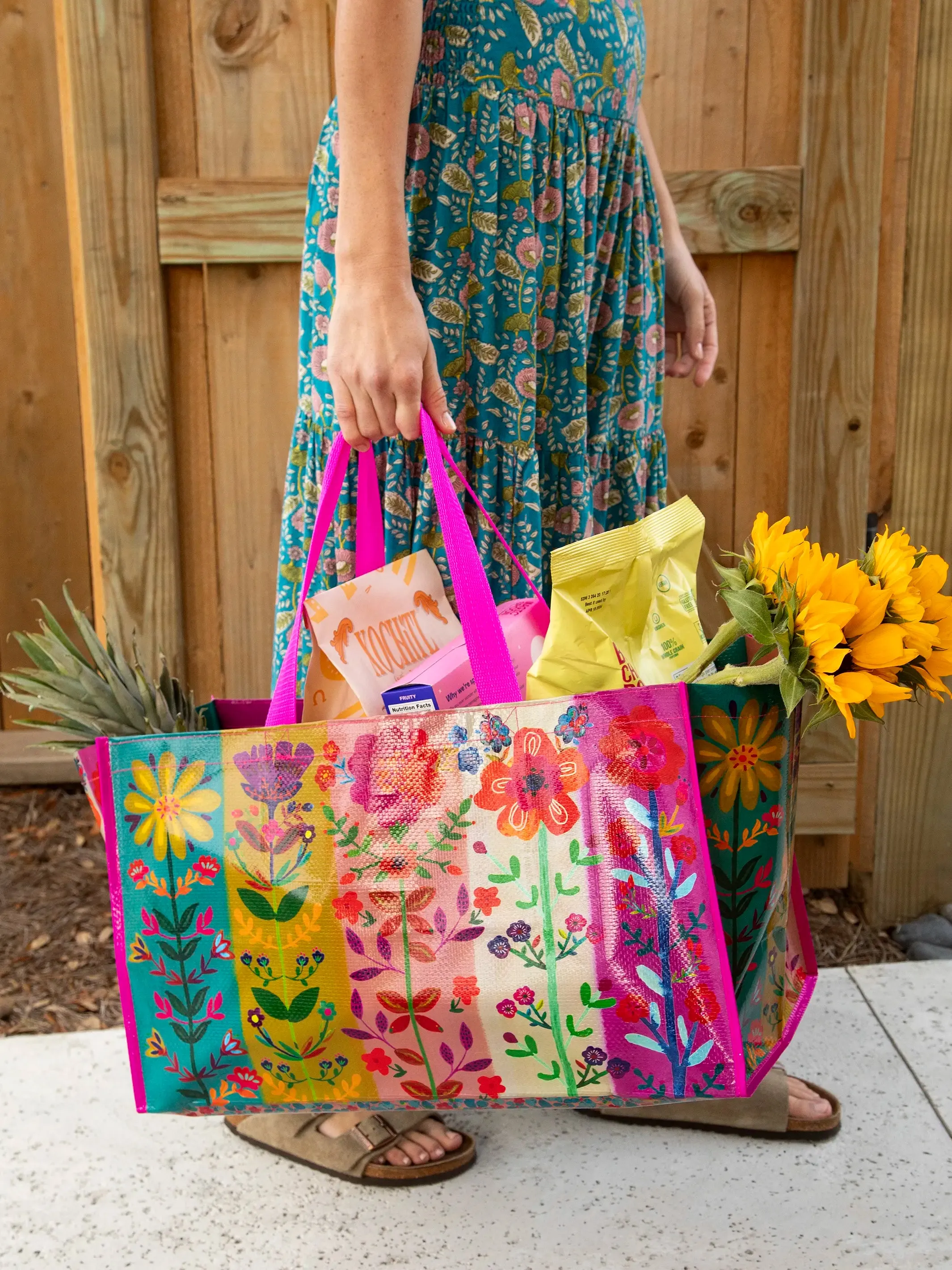 Carry All Happy Tote Bag - Flower