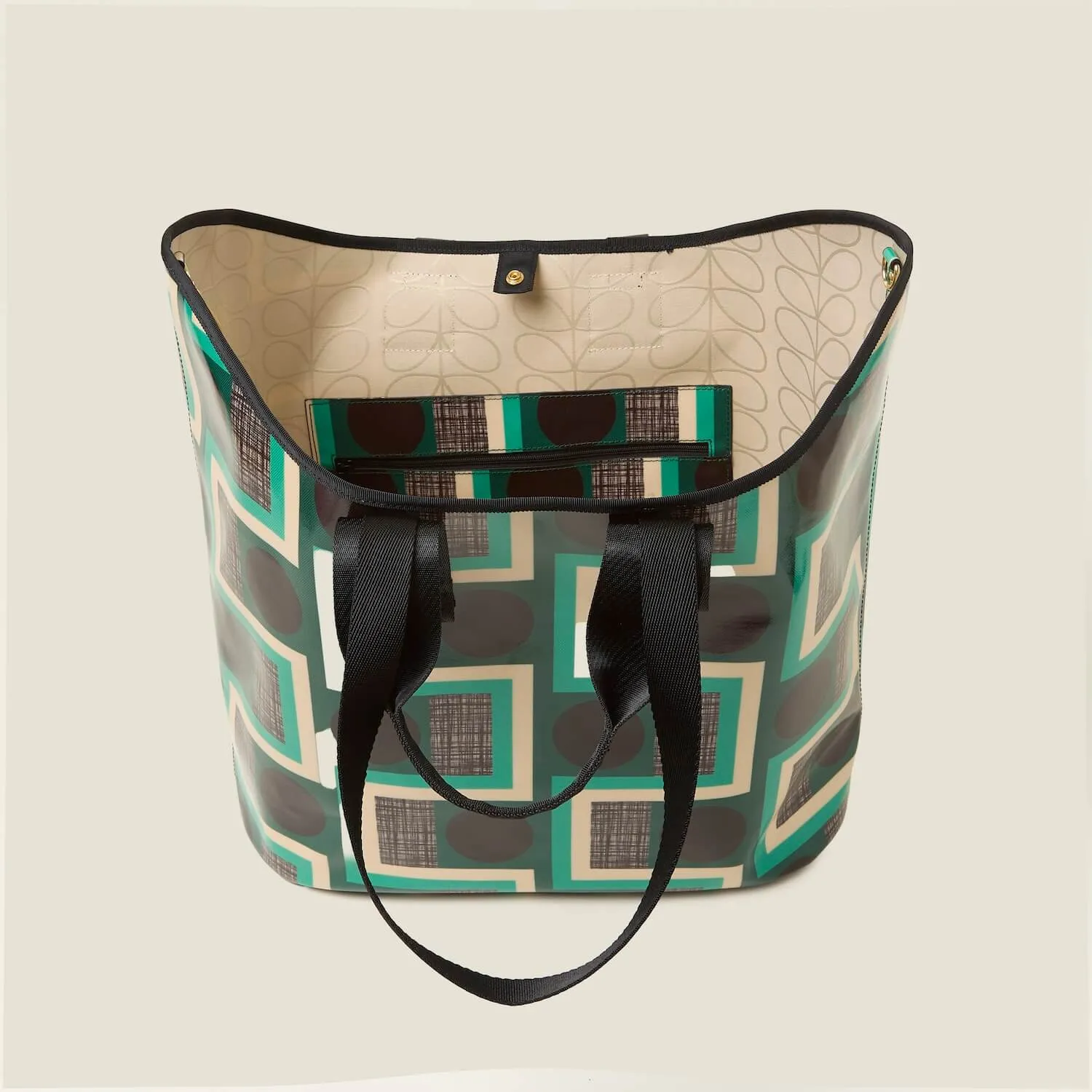 Carryall Large Tote - Balcony Spot Emerald