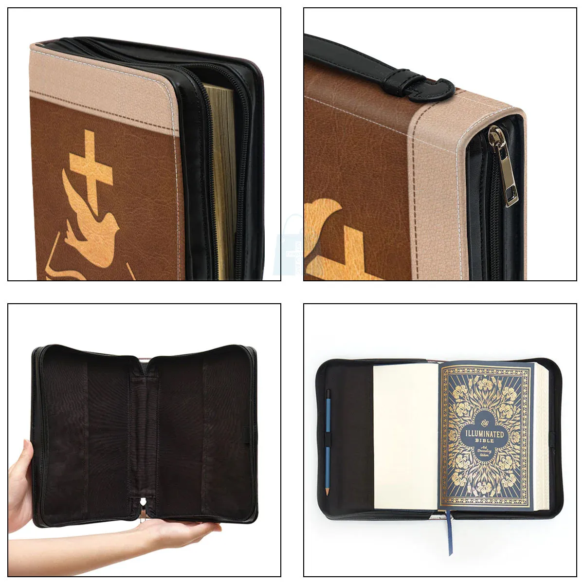 Christianart Bible Cover - By Grace Through Faith - Personalized Bible Cover - Bible Cover For Men - CABBBCV114080324.