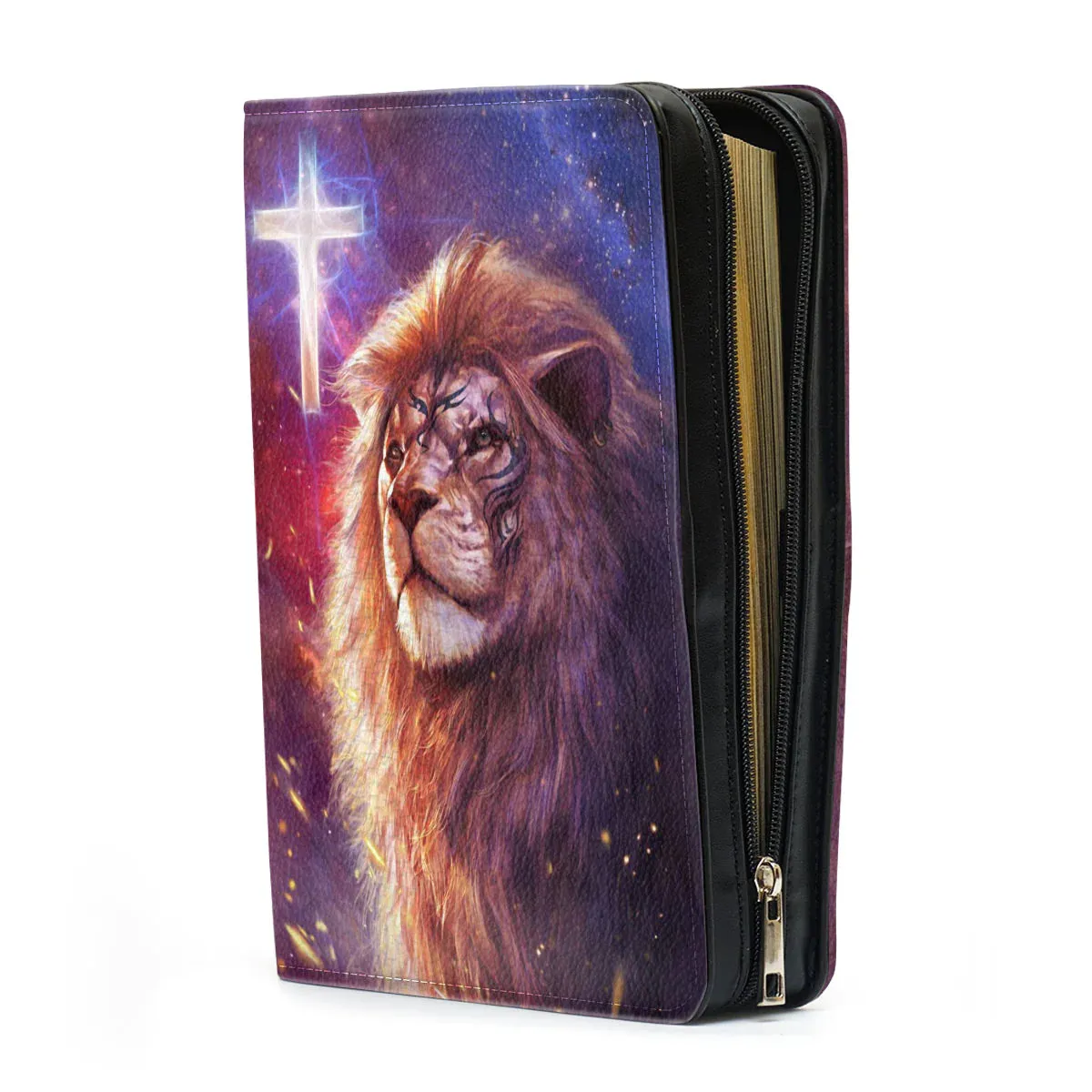 Christianart Bible Cover - I Wait For The Lord My Soul Waits Psalm 130:5 - Personalized Gifts for Pastor - Personalized Bible Cover For Men - CABBBCV19060324.