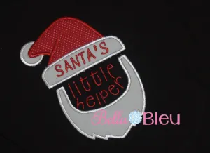 Christmas Santa's Little Helper Machine Applique Embroidery Design