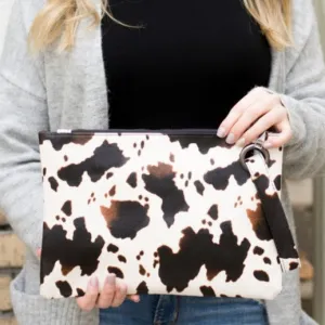 Cow Print Oversized Everyday Clutch