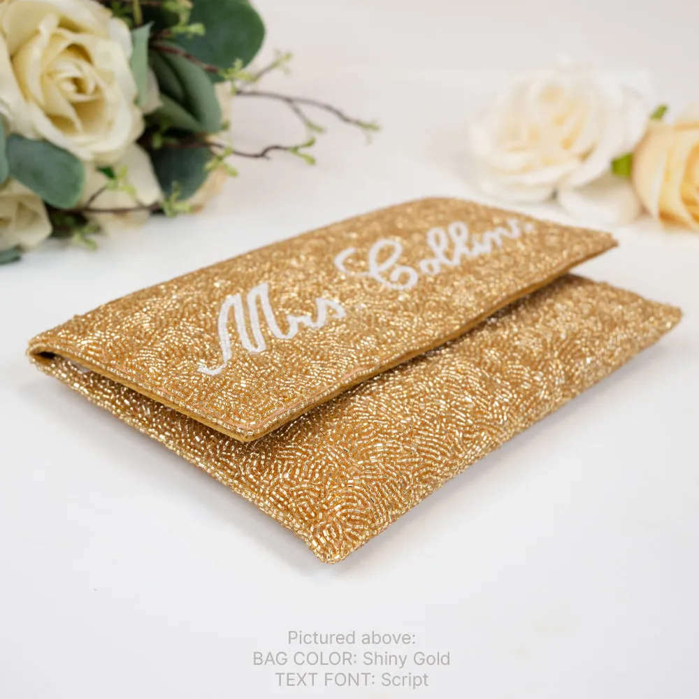 Custom Bridesmaid Beaded Clutch Bag (LHFC)