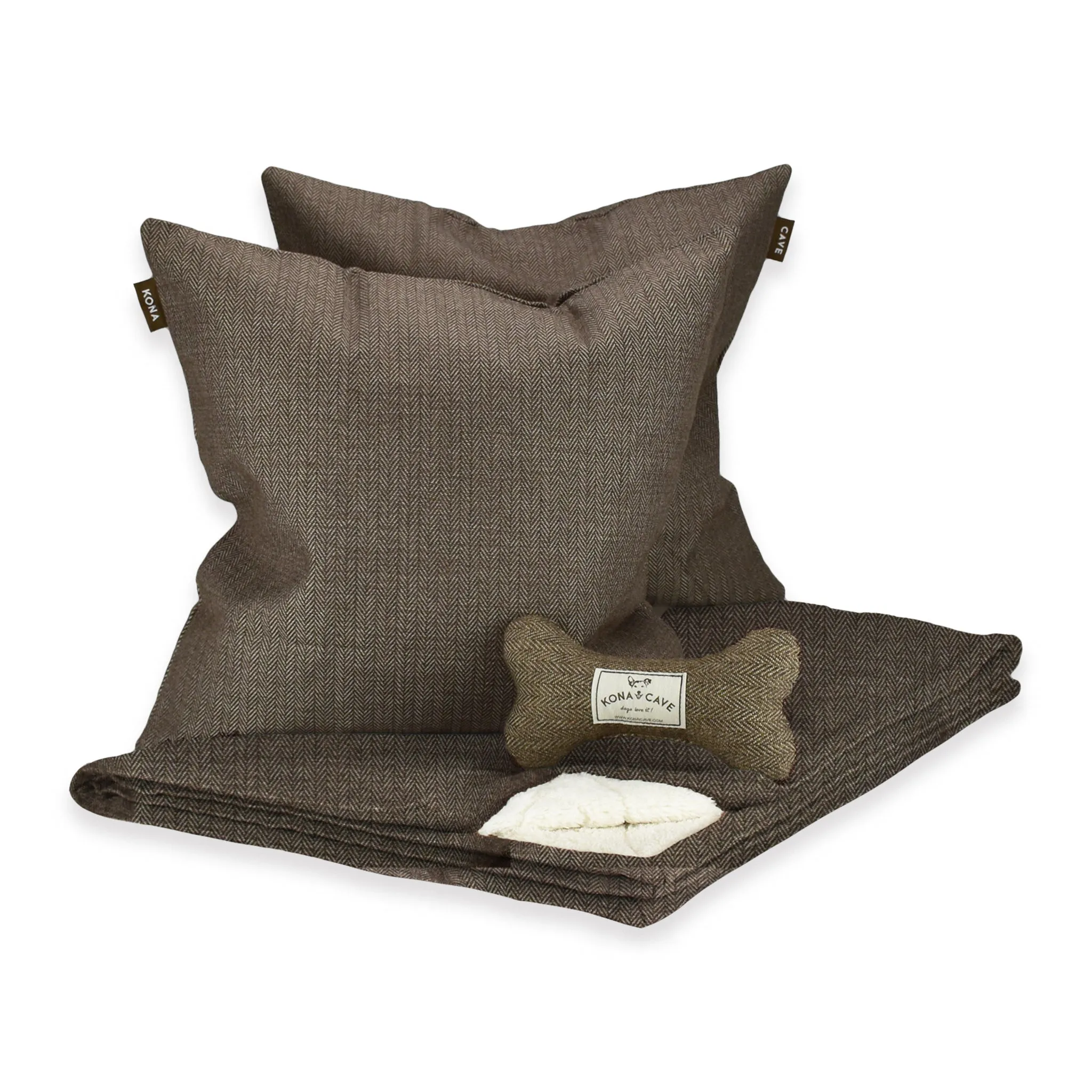 Doggy Décor Set - Brown Herringbone