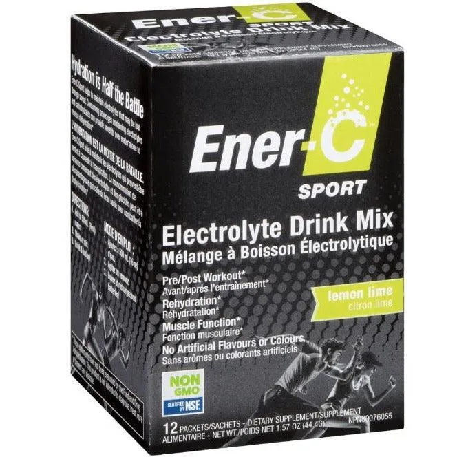 Ener-C Sport Electrolyte Drink Mix Lemon Lime 12 Packs