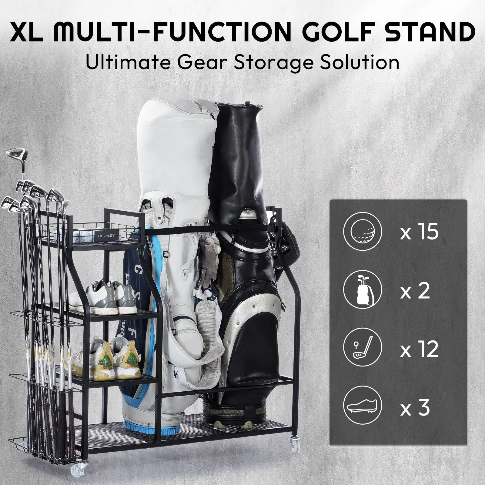 Finchley Golf Bag Organizer for Garage