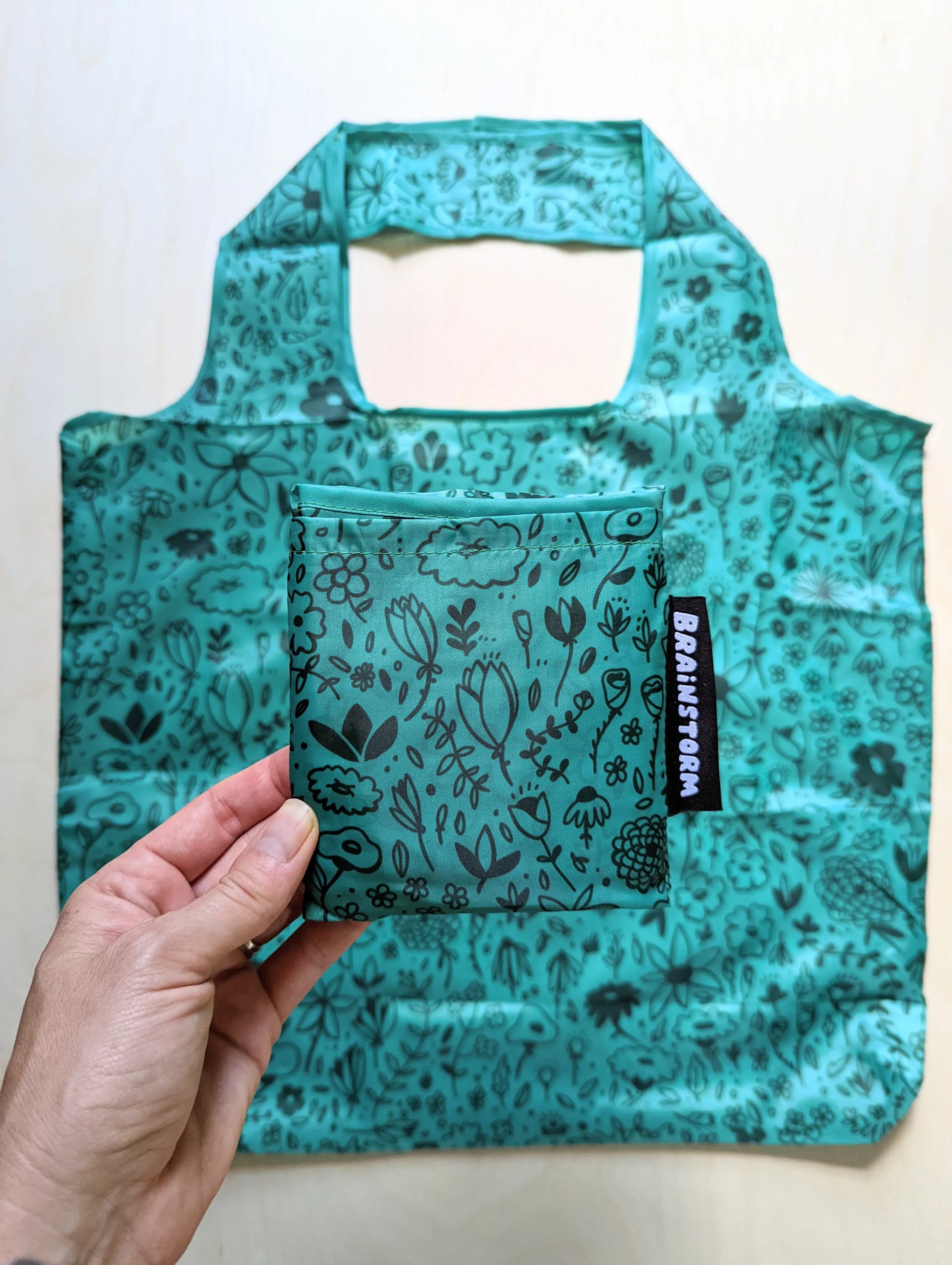 Flowerbed Green Reusable Tote