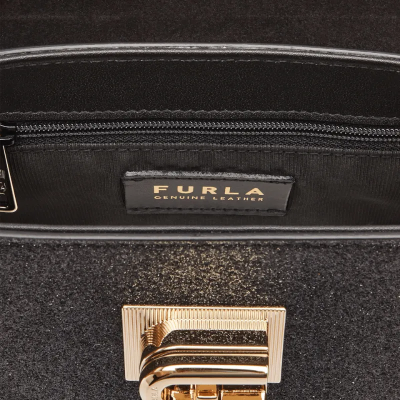 Furla 1927 Mini Top Handle - Nero   Microglitter