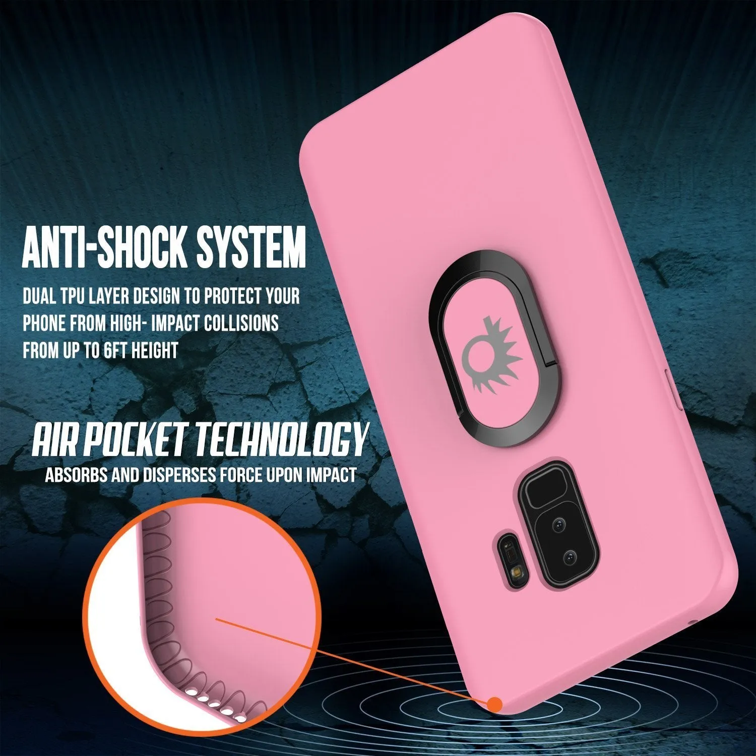 Galaxy S10  Plus, Punkcase Magnetix Protective TPU Cover W/ Kickstand, Sceen Protector[Pink]