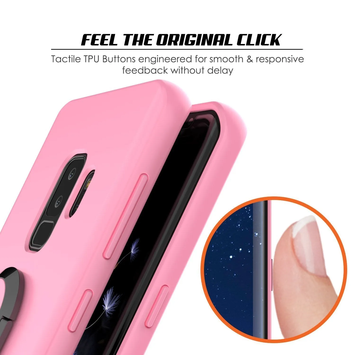 Galaxy S10  Plus, Punkcase Magnetix Protective TPU Cover W/ Kickstand, Sceen Protector[Pink]