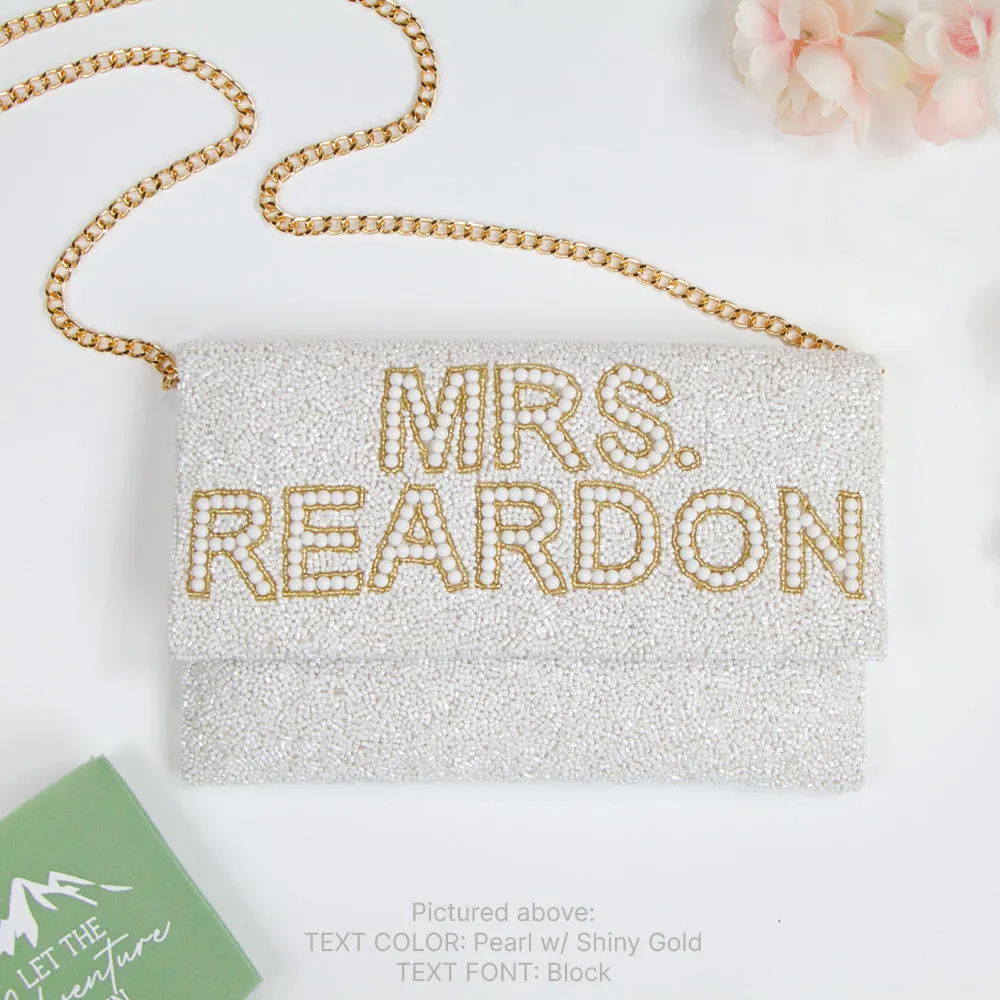 Gold Mrs Pearl Clutch Bag (LHFC)