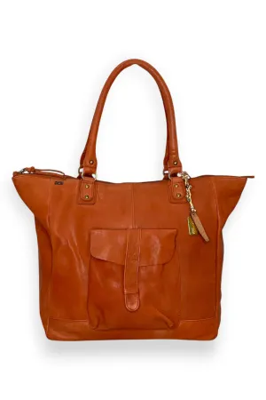 Indie Pocket Tote in Tan