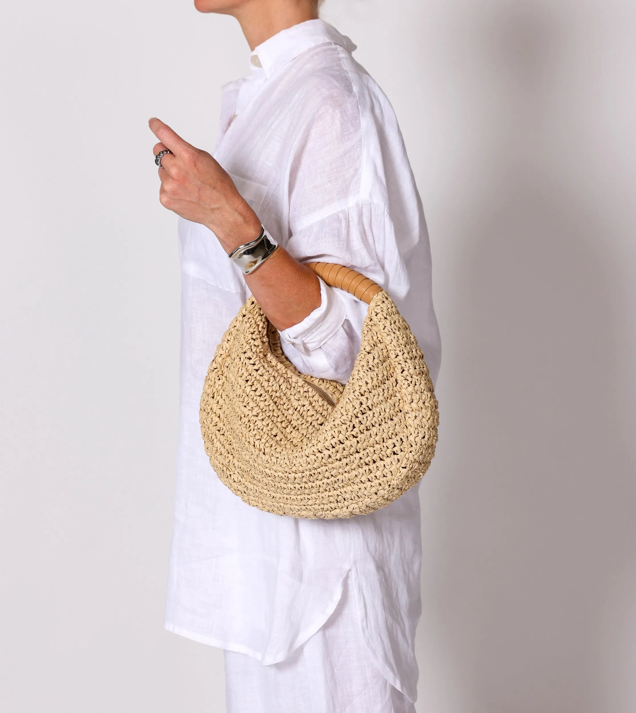 Julia Raffia Hobo Bag | Natural