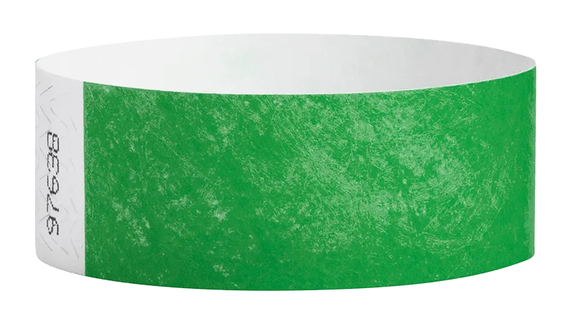 Kelly Green Tyvek Solid Wristbands