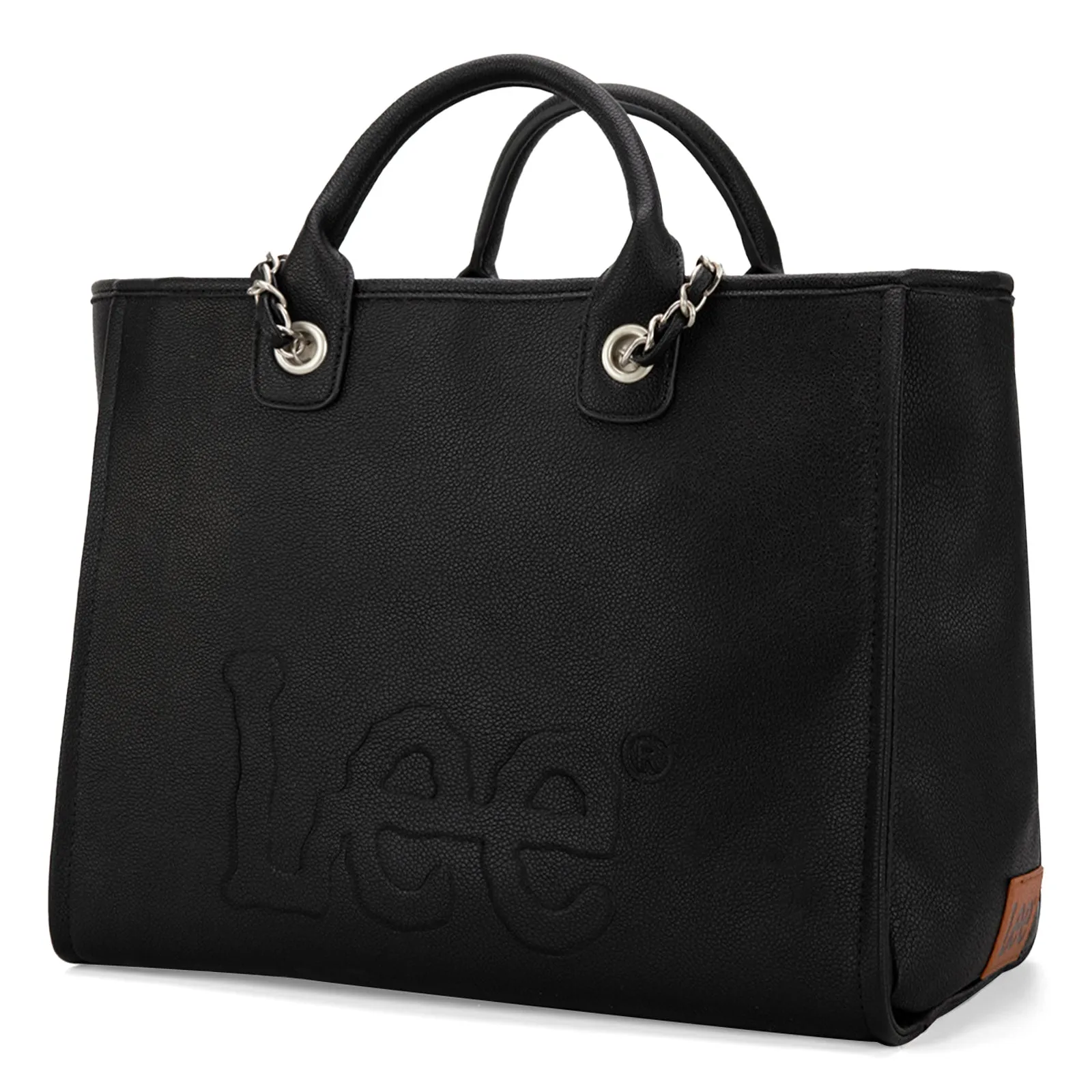 LEE46-345  LEE Top Handle/Chain Strap Wide Tote