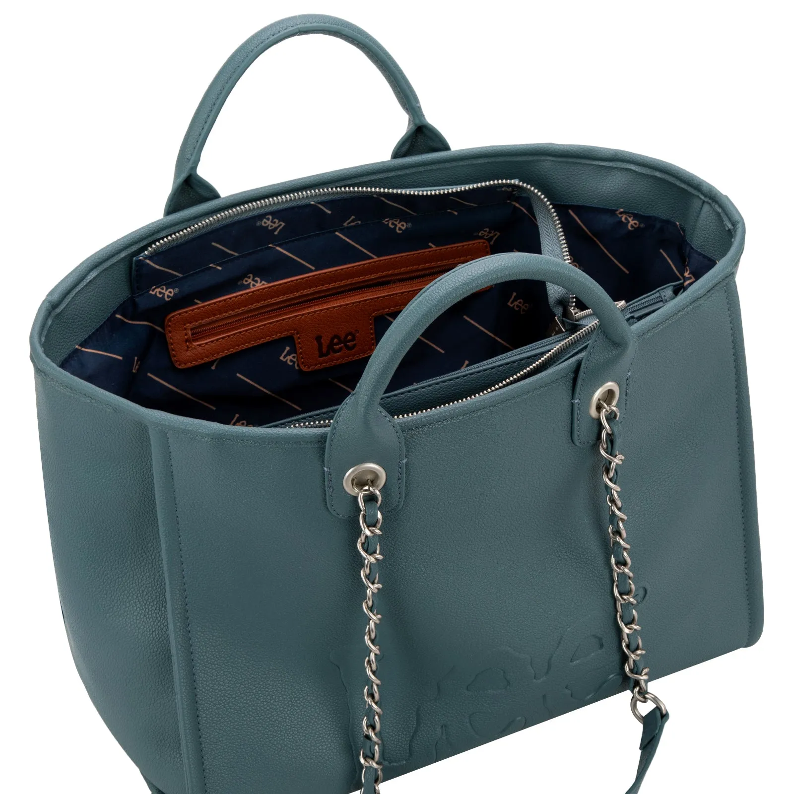 LEE46-345  LEE Top Handle/Chain Strap Wide Tote