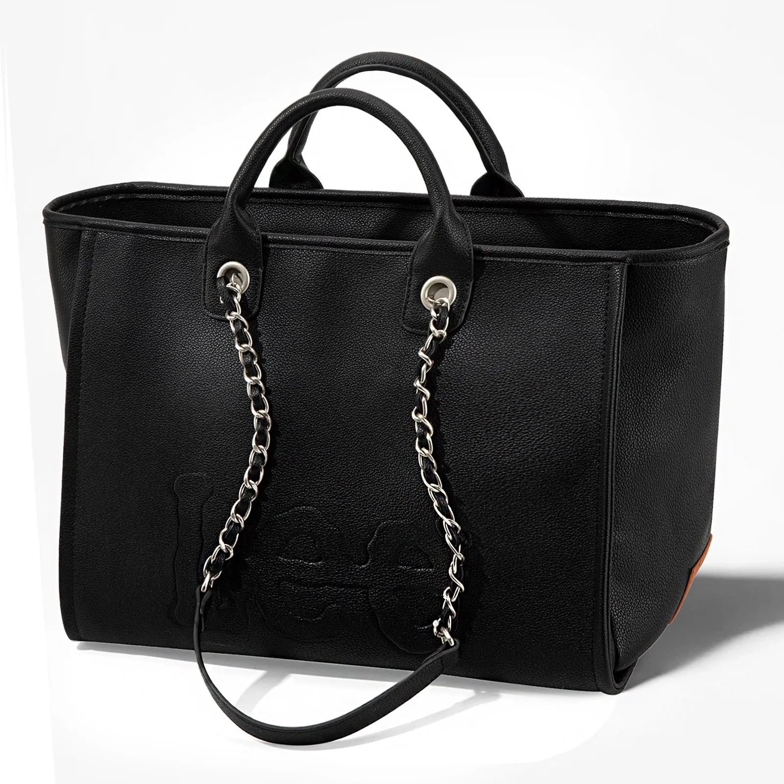 LEE46-345  LEE Top Handle/Chain Strap Wide Tote