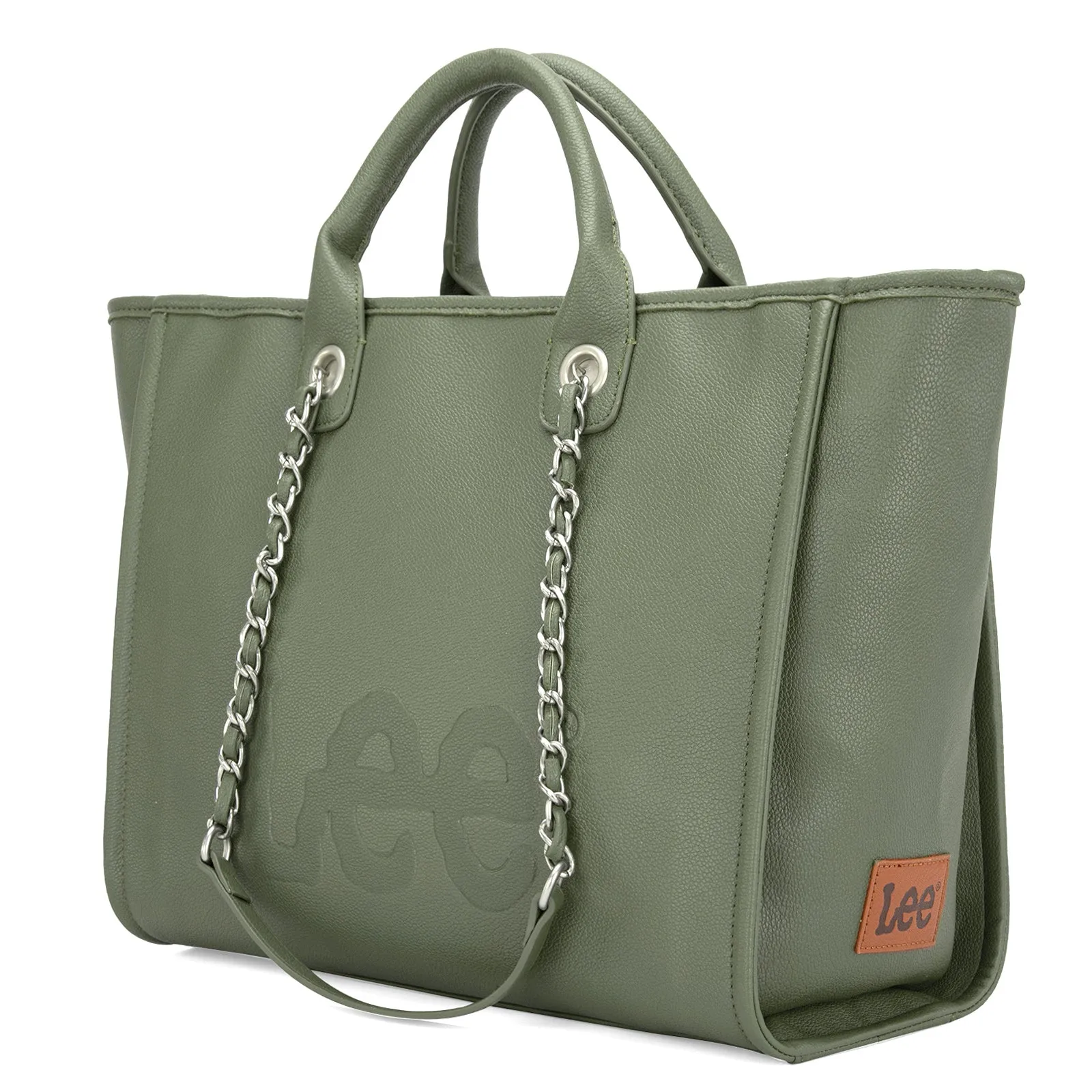 LEE46-345  LEE Top Handle/Chain Strap Wide Tote