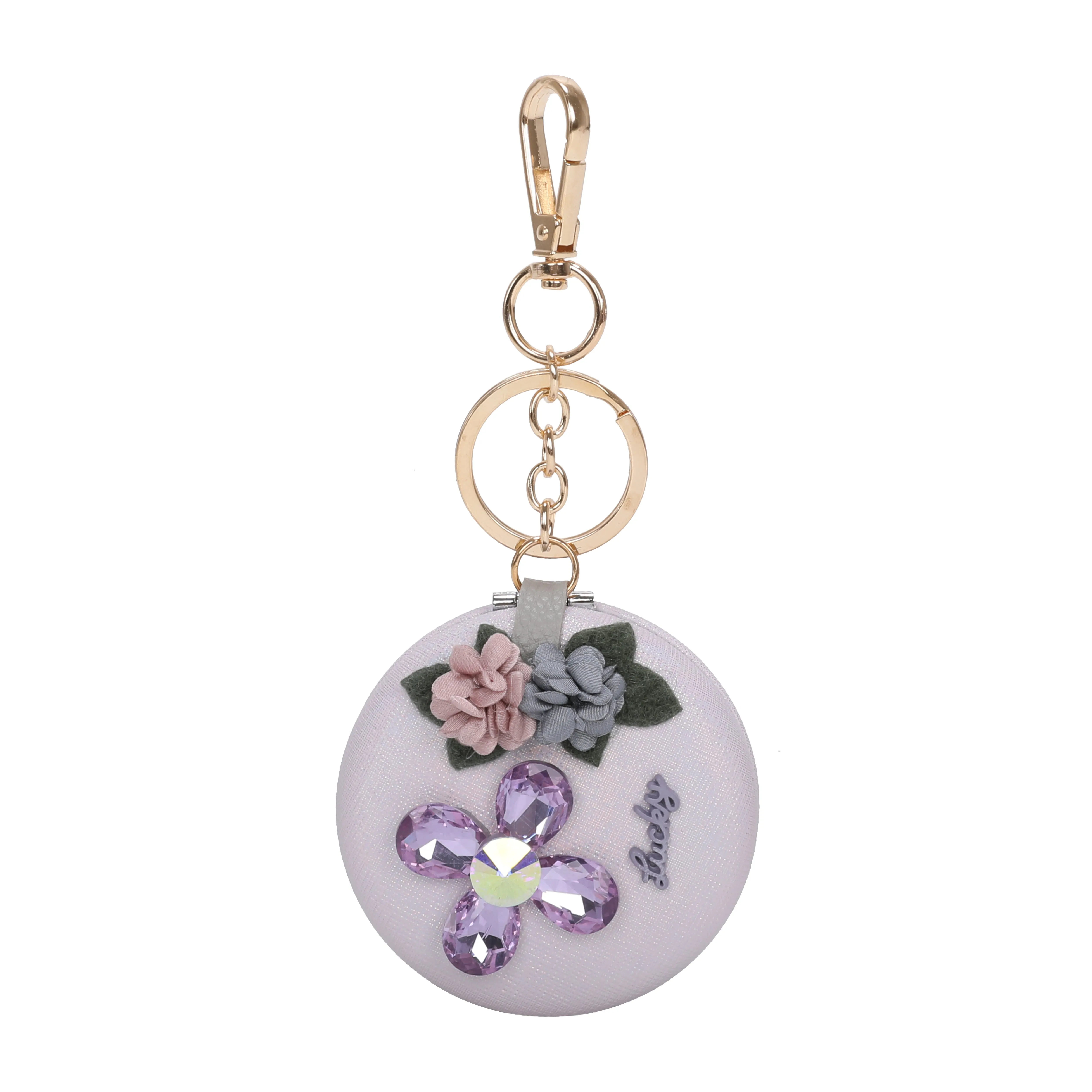 Lucky Rose Mirror Keychain & Purse Charm Pendant