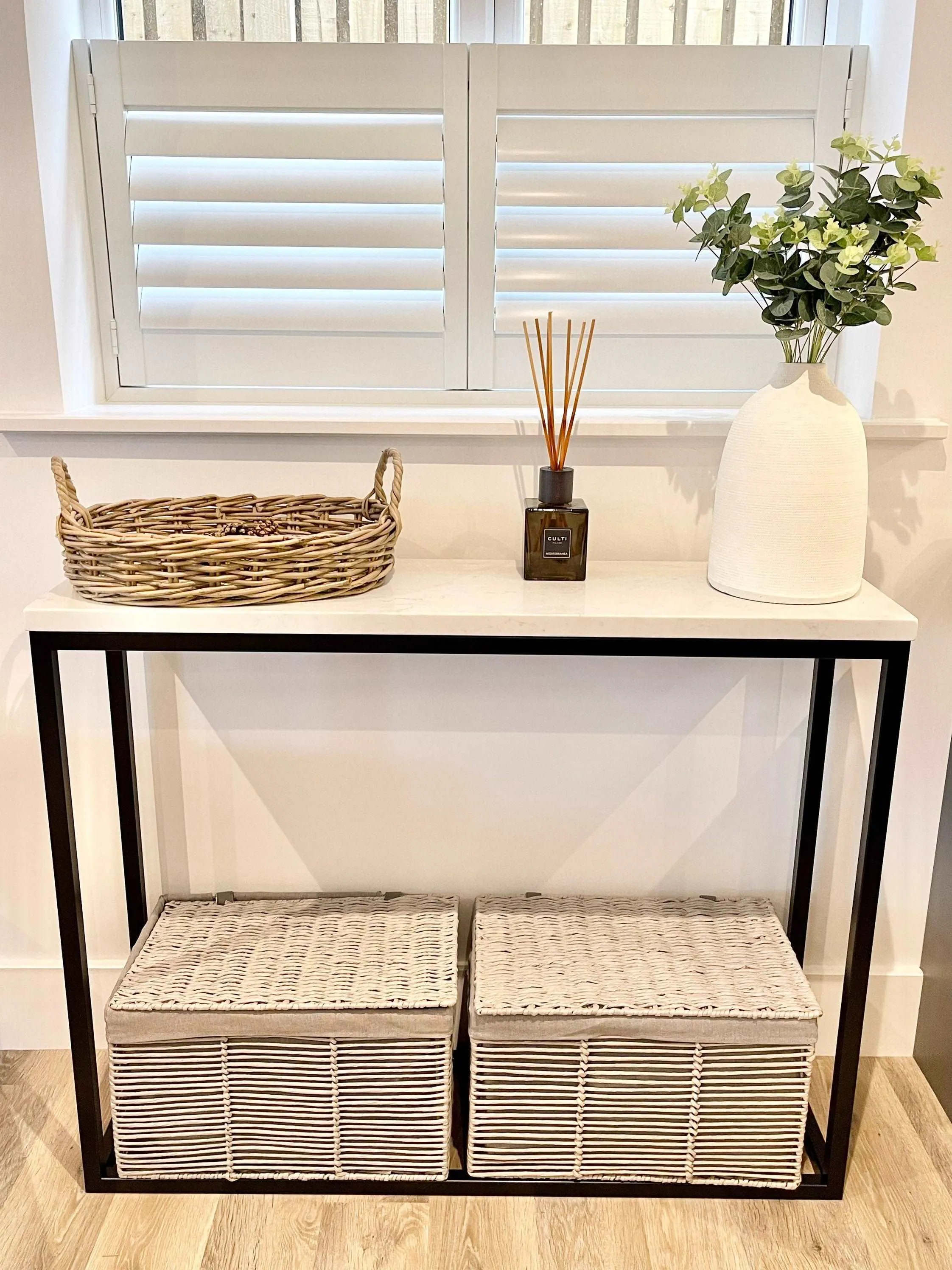 Luna Marble Metal Console Table