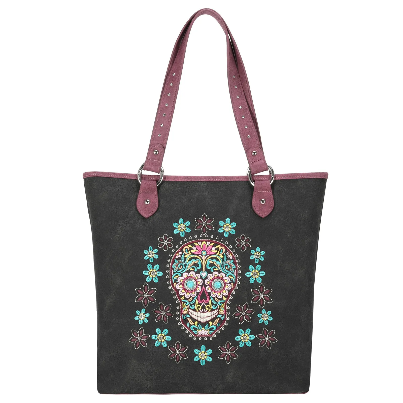 MW1121G-8113 Montana West Sugar Skull Collection Concealed Carry Tote