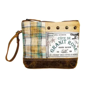 Myra Plaid Granit Rose Pouch