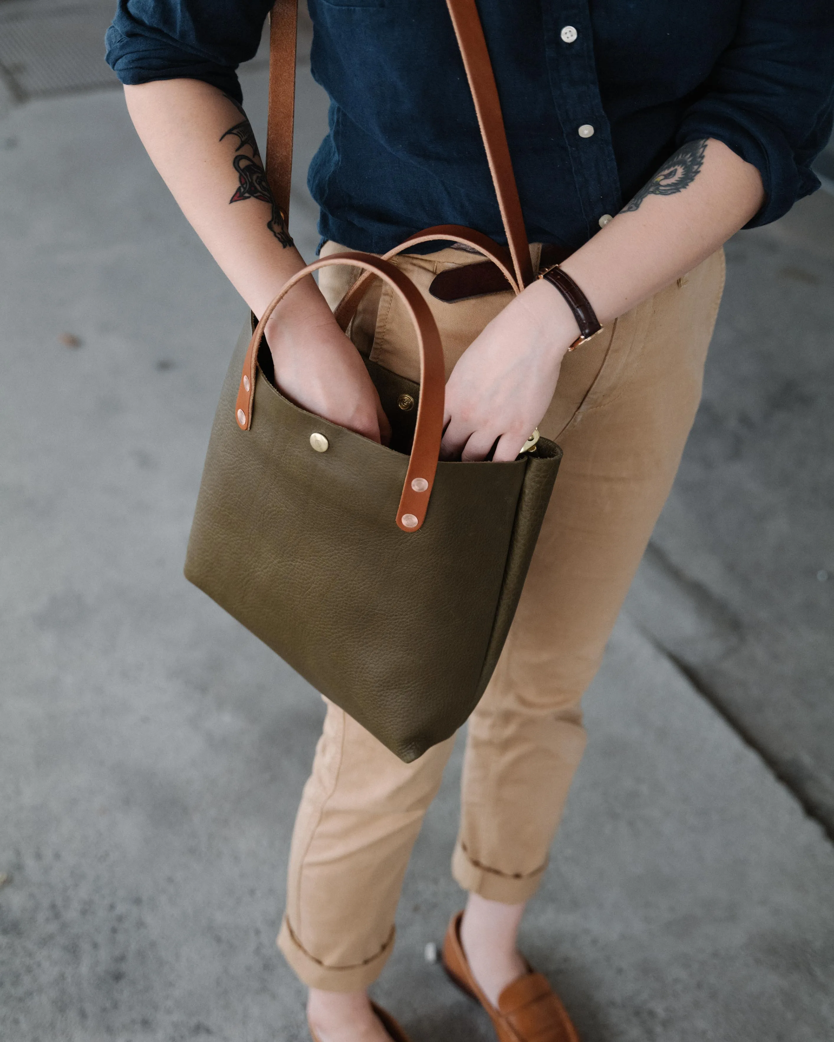 Olive Cypress Mini Tote