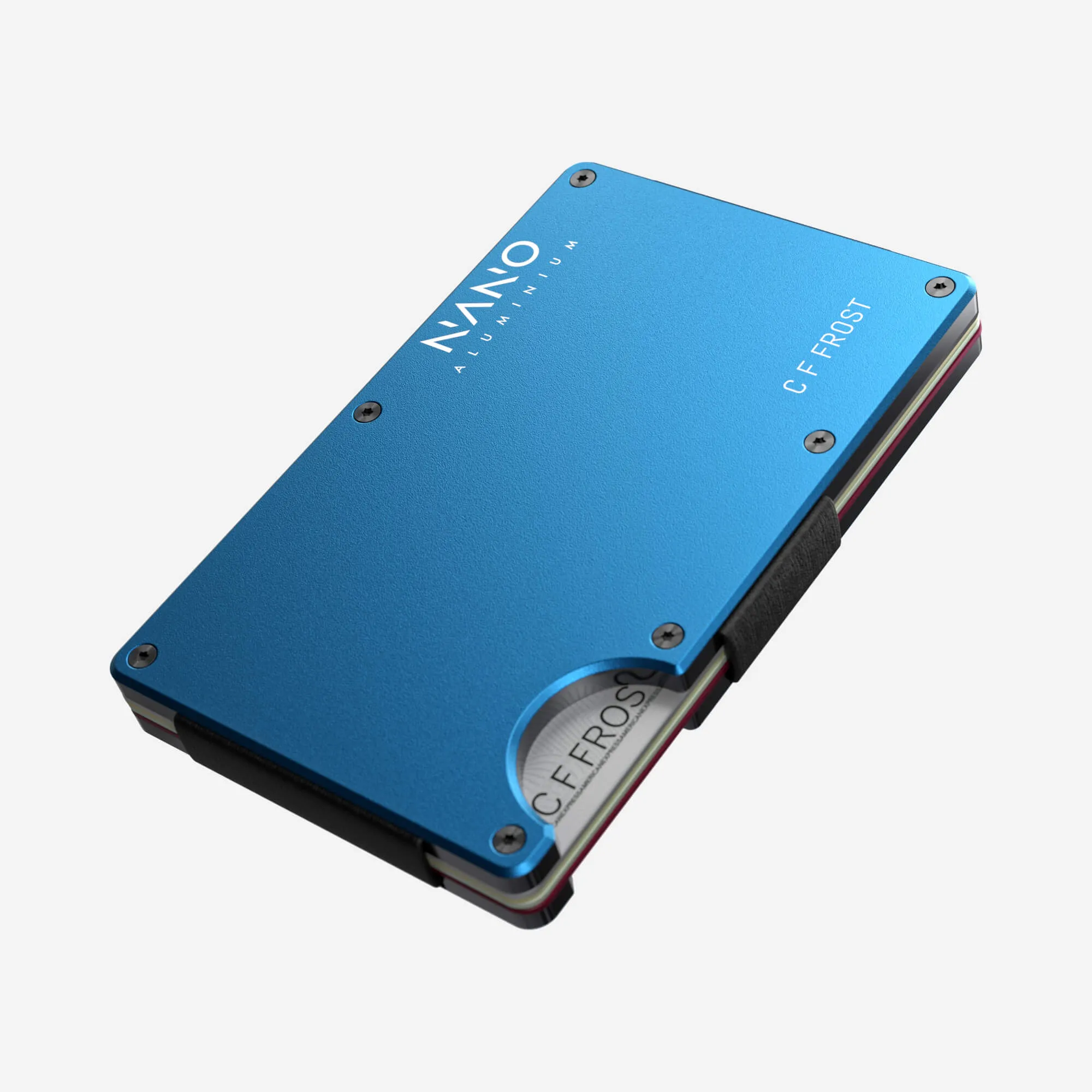 Personalised AirTag Cash Strap Wallet (Velocity Blue)