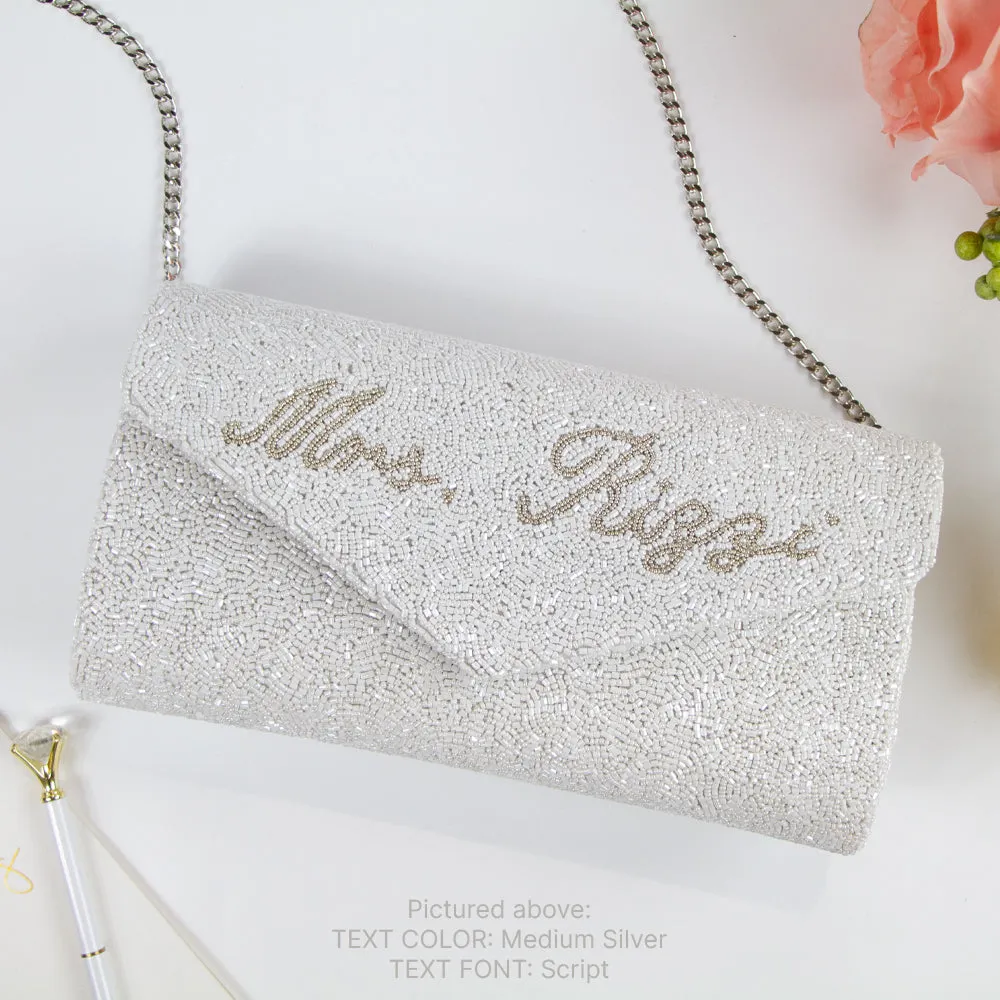 Personalized Last Name Envelope Wedding Clutch Bag (ENV)