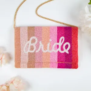 Pink Ombre Bride Clutch Purse