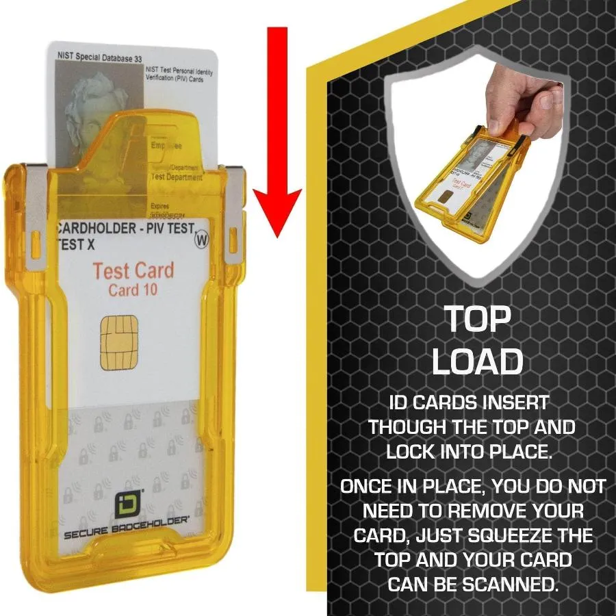 Secure Badge Holder Classic with BloxProx™ - Protects 125Khz HID Prox 1 ID Card Holder