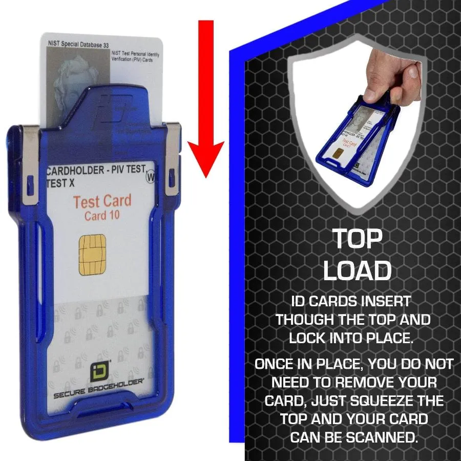 Secure Badge Holder Classic with BloxProx™ - Protects 125Khz HID Prox 1 ID Card Holder