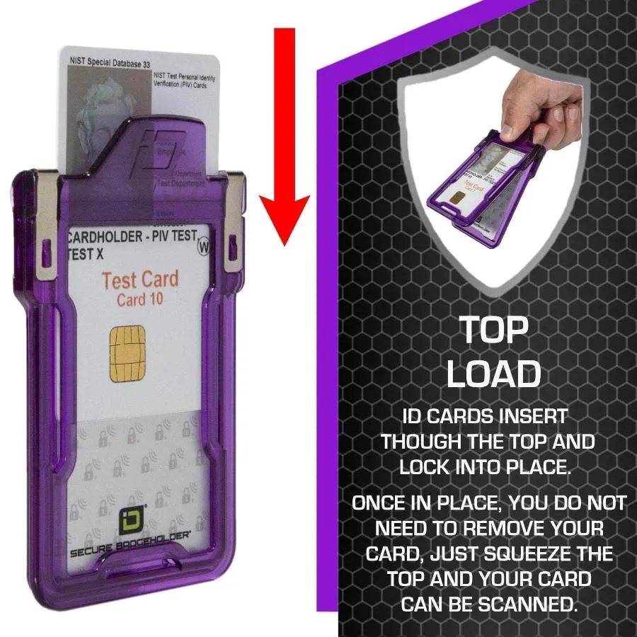 Secure Badge Holder Classic with BloxProx™ - Protects 125Khz HID Prox 1 ID Card Holder