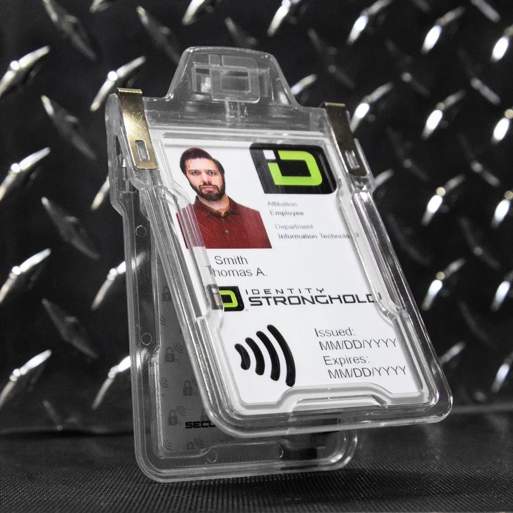 Secure Badge Holder Classic with BloxProx™ - Protects 125Khz HID Prox 1 ID Card Holder